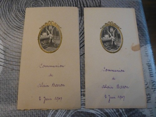 Ancien menu communion - menu,