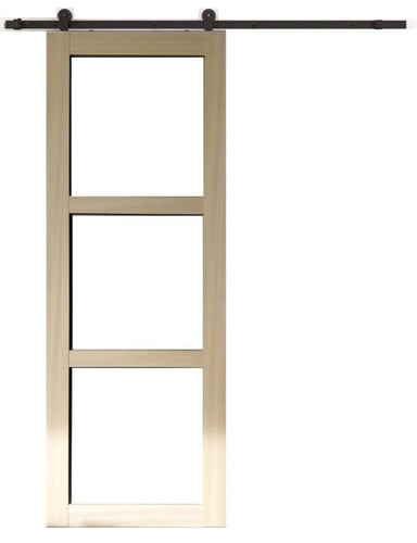 Porte coulissante bois - bois, ayous