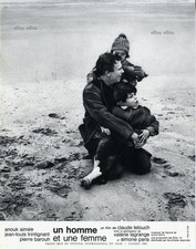 *Jean-Louis Trintignant Une homme et une femme Lelouch Photo exploit papier vint