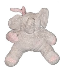 Peluche doudou éléphant gris