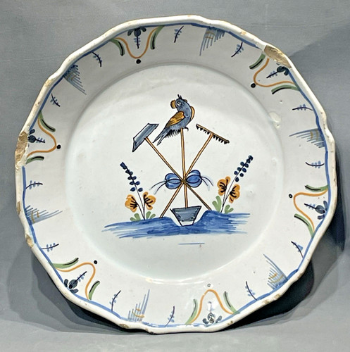 Nevers assiette faïence - assiette,