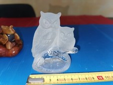 PETITES CHOUETTES EN CRISTAL DÉPOLI. Ma réf.  EB 015
