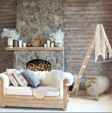 Peau de Mouton Blanc Nature Éco Différentes Tailles Tapis Fourrure Naturelle