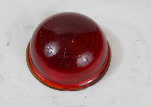 Cabochon rond verre rouge - rond, en