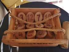 Tres ancien veritable  Jeu de Quilles Nordique en Bois en caisse portative