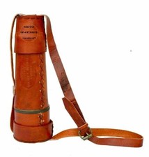 Modèle de guerre de télescope de longue-vue en cuir de laiton de style...