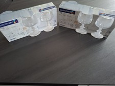 6 verres à  Vin Rouge cristal d'Arques Luminarc modèle SARMENT Neuf 