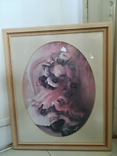 TRES JOLI ET RARE TABLEAU CADRE POUPEE MARIE D'O