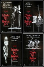NIGHTMARE BEFORE CHRISTMAS -Tim Burton- 4 Originals French Movie Poster 47x63 in