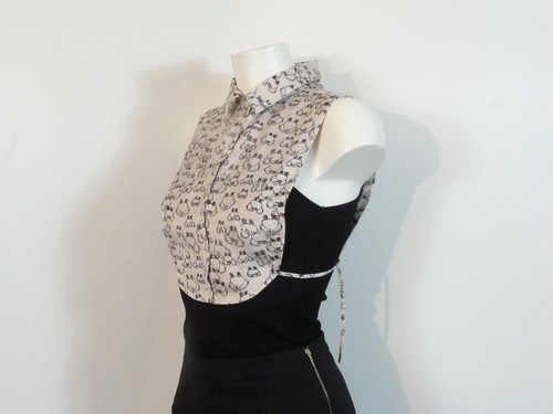 Top chemise faux col - 🌼,