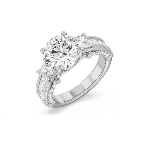 Bague blanc diamant 18 - bague,