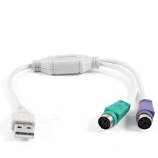 PC USB vers PS/2 pour souris clavier Câble Adaptateur Convertisseur 31 cm