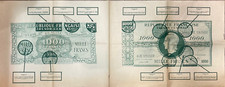 TRÈS BELLE AFFICHE DU TRÉSOR: SIGNES DISTINCTIFS DES FAUX BILLETS DE 1000F DULAC