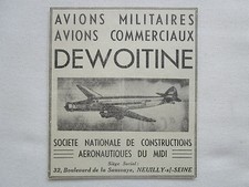 1937-39 PUB SNCAM MIDI AVIONS DEWOITINE D-338 AIRLINER ORIGINAL AD