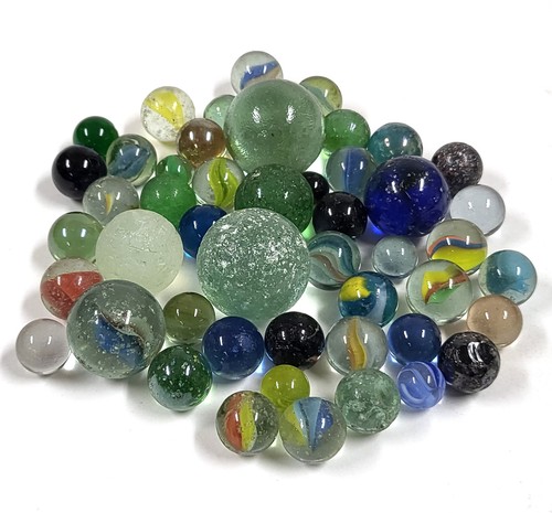 Billes verre vintage oeil - en,