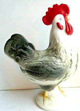 Bonbonnière sucrier COQ opaline blanche et noire, no poule, Vallérysthal