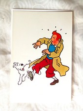 GRANDE CARTE POSTALE TINTIN À