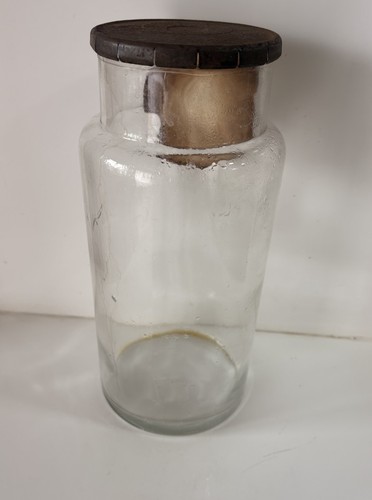 Ancien bocal pot verre bullé - ancien,