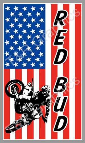 Motocross sticker decal red - motocross,