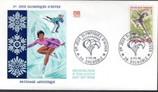 1546+ FDC  ENVELOPPES 1er JOUR JEUX OLYMPIQUES D'HIVER PATINAGE ARTISTIQUE