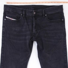 Hommes Diesel D-LUSTER Ajusté Straight Élasthanne Noir Jeans W36 L36