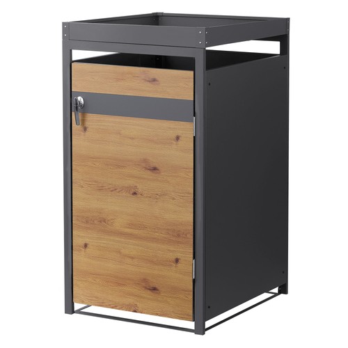 Cache poubelle anthracite - cache-poubelle,