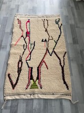 Tapis de salon 96x164 cm berbère Beni Ouarain en laine de mouton 