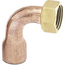 Raccord 2 pièces coudé douille cuivre à souder Ø 16 Ø 20/27 BRICOZOR