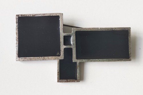 Broche moderniste métal - moderniste,