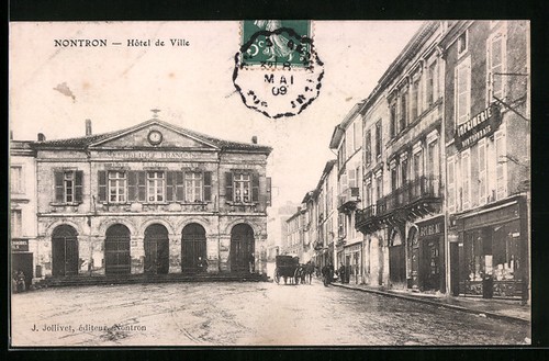 Cpa nontron hotel - hotel, ville