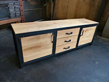 Buffet industriel 3 tiroirs et 2 portes