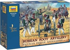 Zvezda 8022 figurines  Russian Foot Artillery Napoleonic Wars 1812-1815 1/72