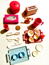 vaisselle - accessoires -  pour maison de poupée playmobil - barbie - 20 pièces