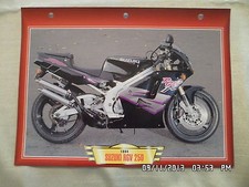 CARTE FICHE MOTO SUZUKI RGV 250 1994