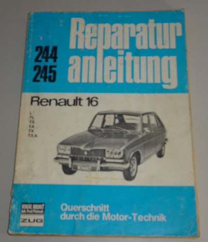 Repair manual renault r16 - manual, 16