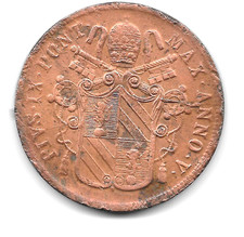 VATICAN ITALIE 5 Baiocchi 1851
