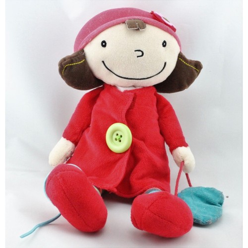 Doudou poupée manteau rouge