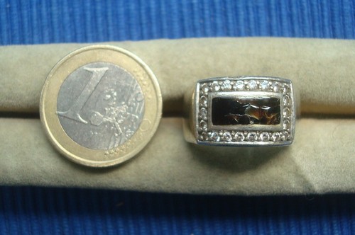 B25 bague anneau argent - b25, massif