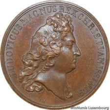 D9149 Rare Medal Spain Louis XIV Prise Girona Catalogna De Noailles 1694 UNC