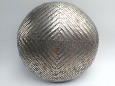 Ancienne corbeille en Fil Argenté Tressé Vannerie, époque début XX ème siècle