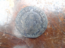 Monnaie royale 2 sols Louis XVI 1793 BB type Français état TB