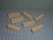 7 x LEGO Brick 1x4 Tan Réf.3010  Set 10214/7194/6754/4954/7184/4753/4768/10019..