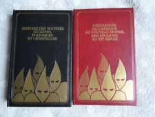 Lot 2 livres "Histoire sociétés secrètes+Histoire Esclavage