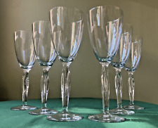 6 verres à vin blanc signés Daum France - Modèle Sully - H : 16,5 cm