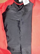 Qiaoer Black and Red Long Sleeve Shirt S
