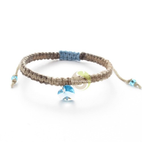 Bracelet chanvre coeur