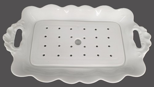 Plat asperges porcelaine - plat, en