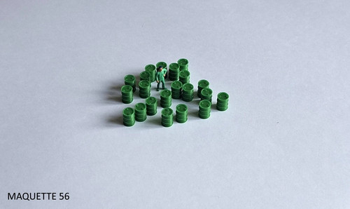 Lot fûts verts bidons - fûts,
