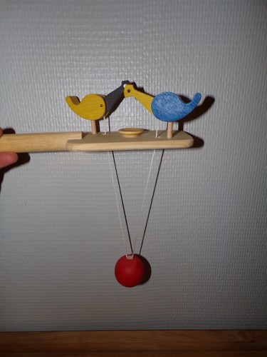 Jouet bois poule qui - bois,