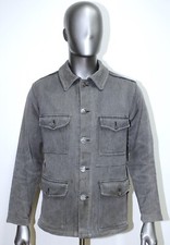 Vintage 1950/60s Grey Cotton Piqué Hunting Jacket KIDUR Size M Made in France